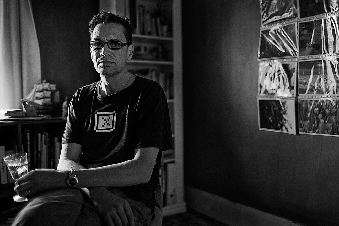 Portrait of Ian at his home studio in New Plymouth, New Zealand.