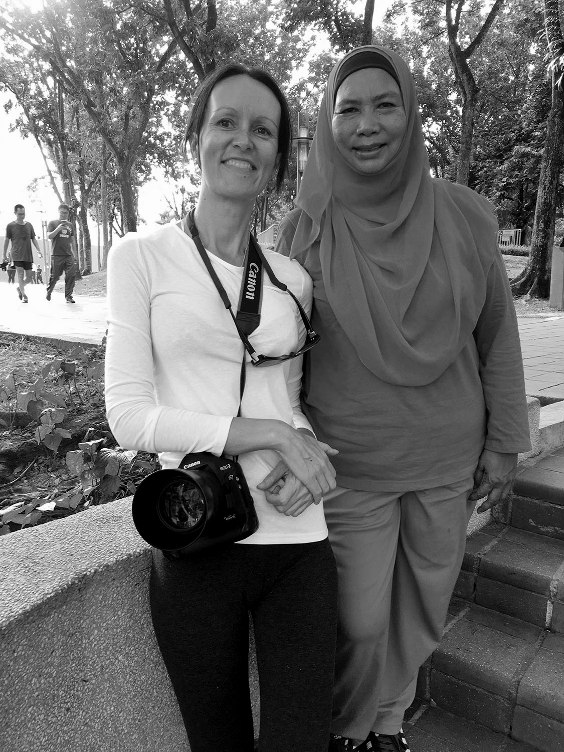 Intan and I in the Kuala Lumpur City Centre Park.