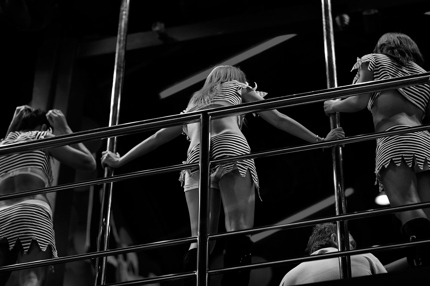 Pole dancers in Bangla Road.