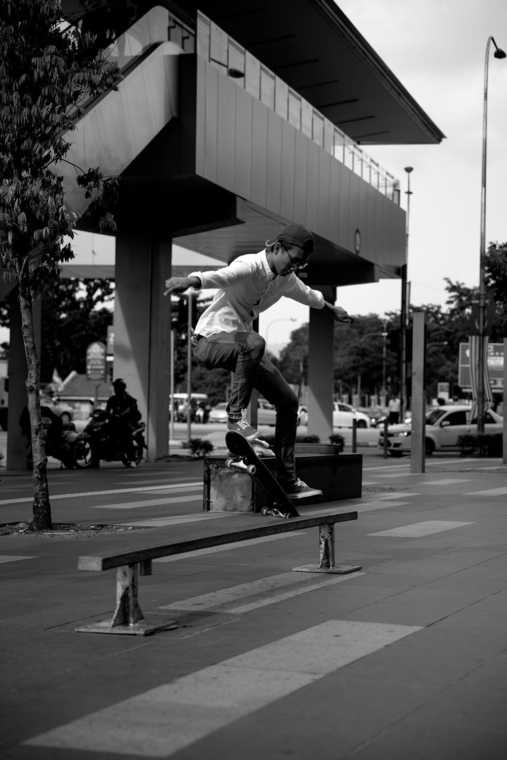 skateboarder jumping kuala lumpur malaysia