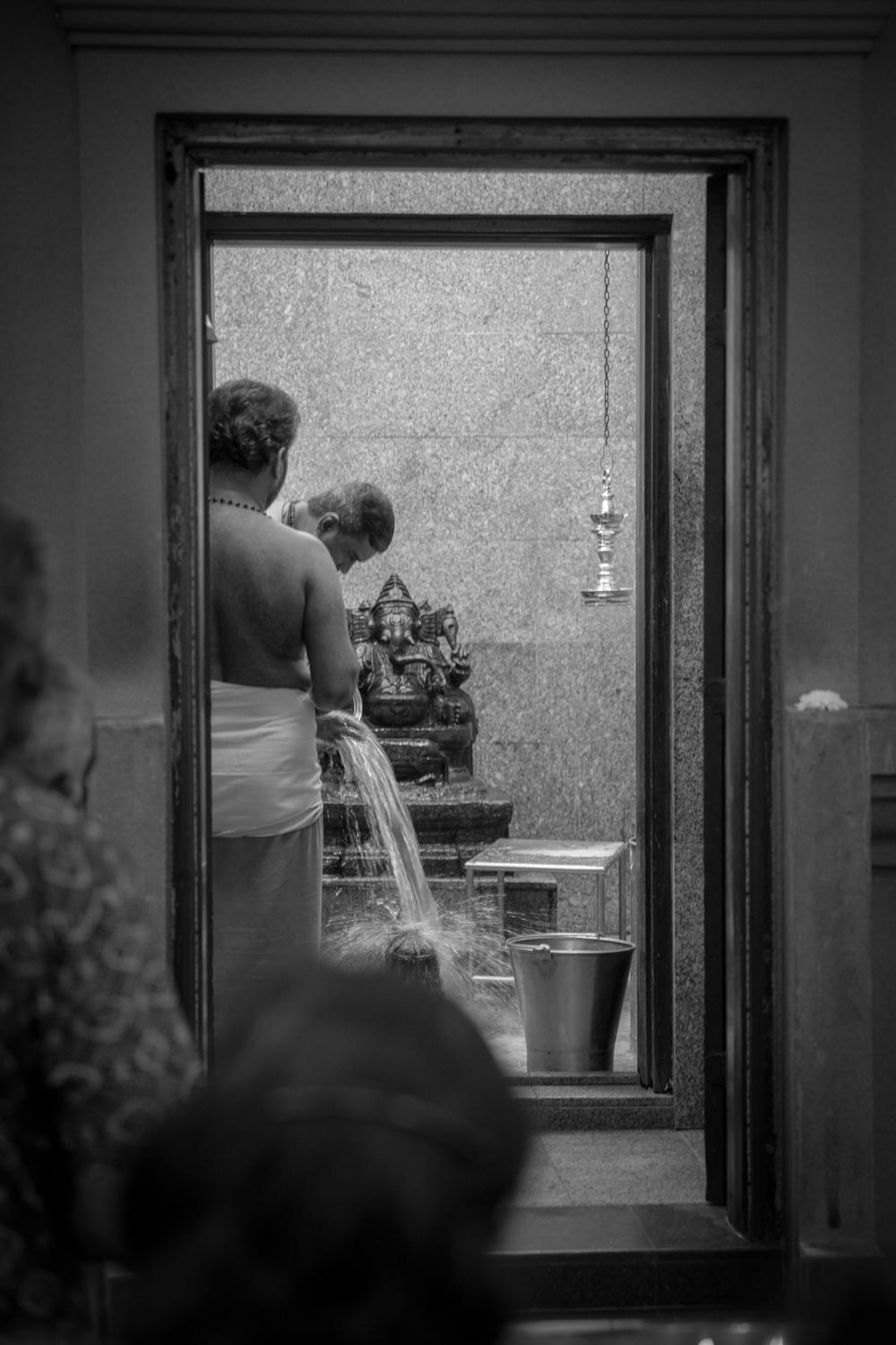 Abhishekam ritual at the Sri Maha Mariamman Temple - Kuala Lumpur.