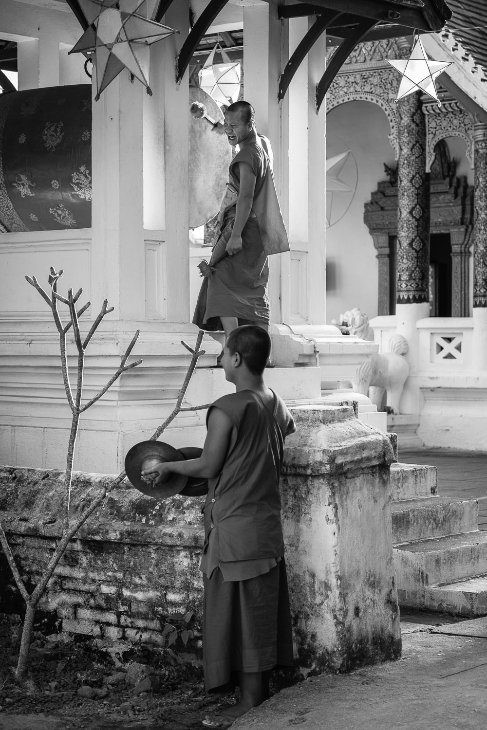 luang prabang monks drumming